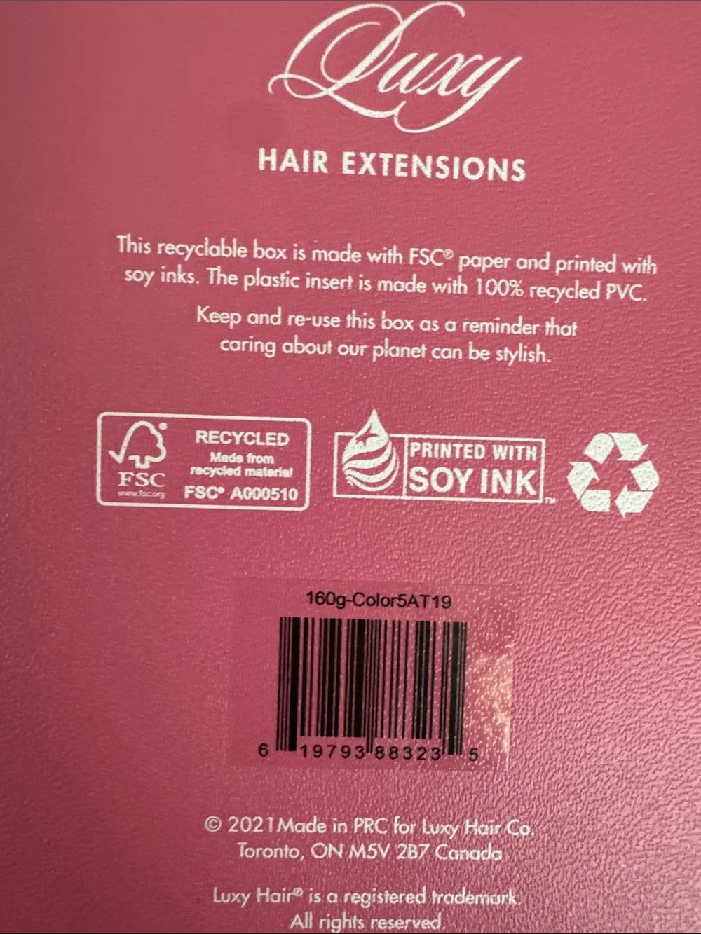 Luxy Clip-In Extensions Color 5AT19 - Ash Brown highlights 20” 160g